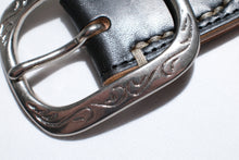 Load image into Gallery viewer, 'Western Ryder' Horsehide Belt (Black)