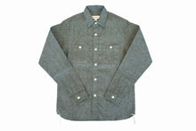 Load image into Gallery viewer, 9OZ 'STANLEY' SELVAGE CHAMBRAY WORK SHIRT (GREY)