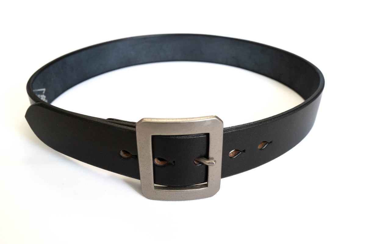 'Garrison' Cowhide Belt (Black) – Unique Garment