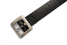 Load image into Gallery viewer, 'Garrison' Cowhide Belt (Black)