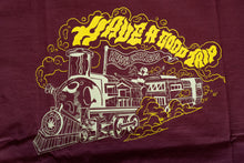 Load image into Gallery viewer, 'HAVE A GOOD TRIP’ LOOPWHEELED TEE (BURGUNDY)