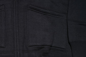 12oz 'Pioneer' Loopwheel Zip Hoody (Shadow Black)