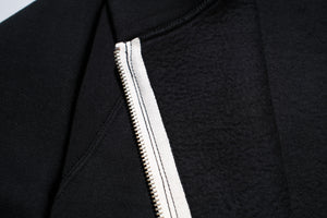 12oz 'Pioneer' Loopwheel Zip Hoody (Shadow Black)