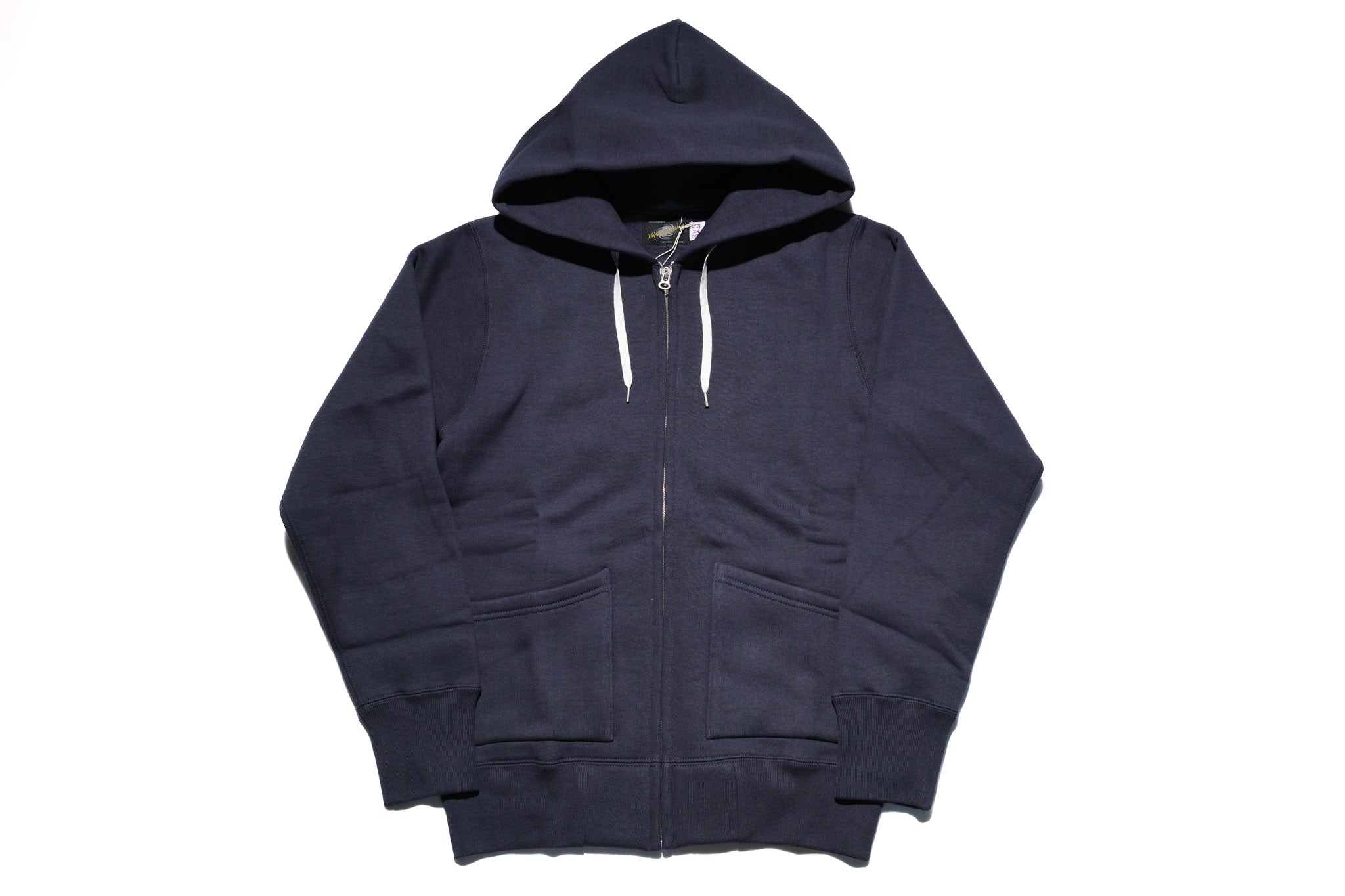 12oz 'Pioneer' Loopwheel Zip Hoody (Midnight Navy)