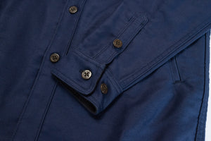 'Deck Master' Moleskin C.P.O Jacketed Shirt (Royal Blue)