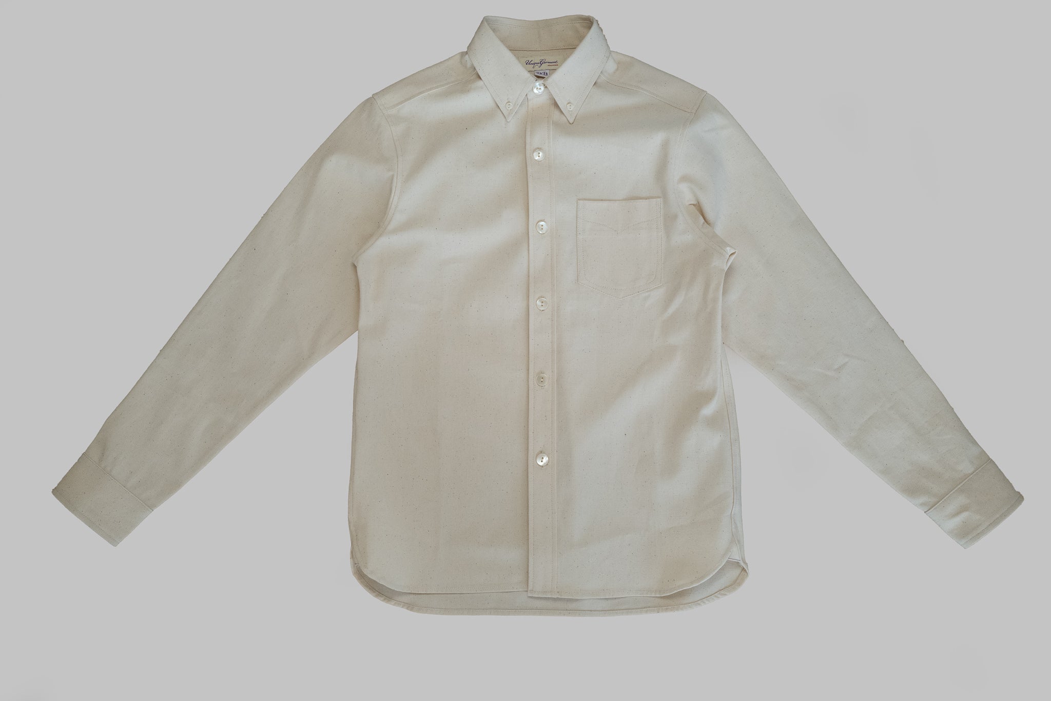 11OZ IVORY CANVAS 'GATSBY' OXFORD SHIRT