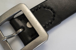 'Garrison' Cowhide Belt (Black)
