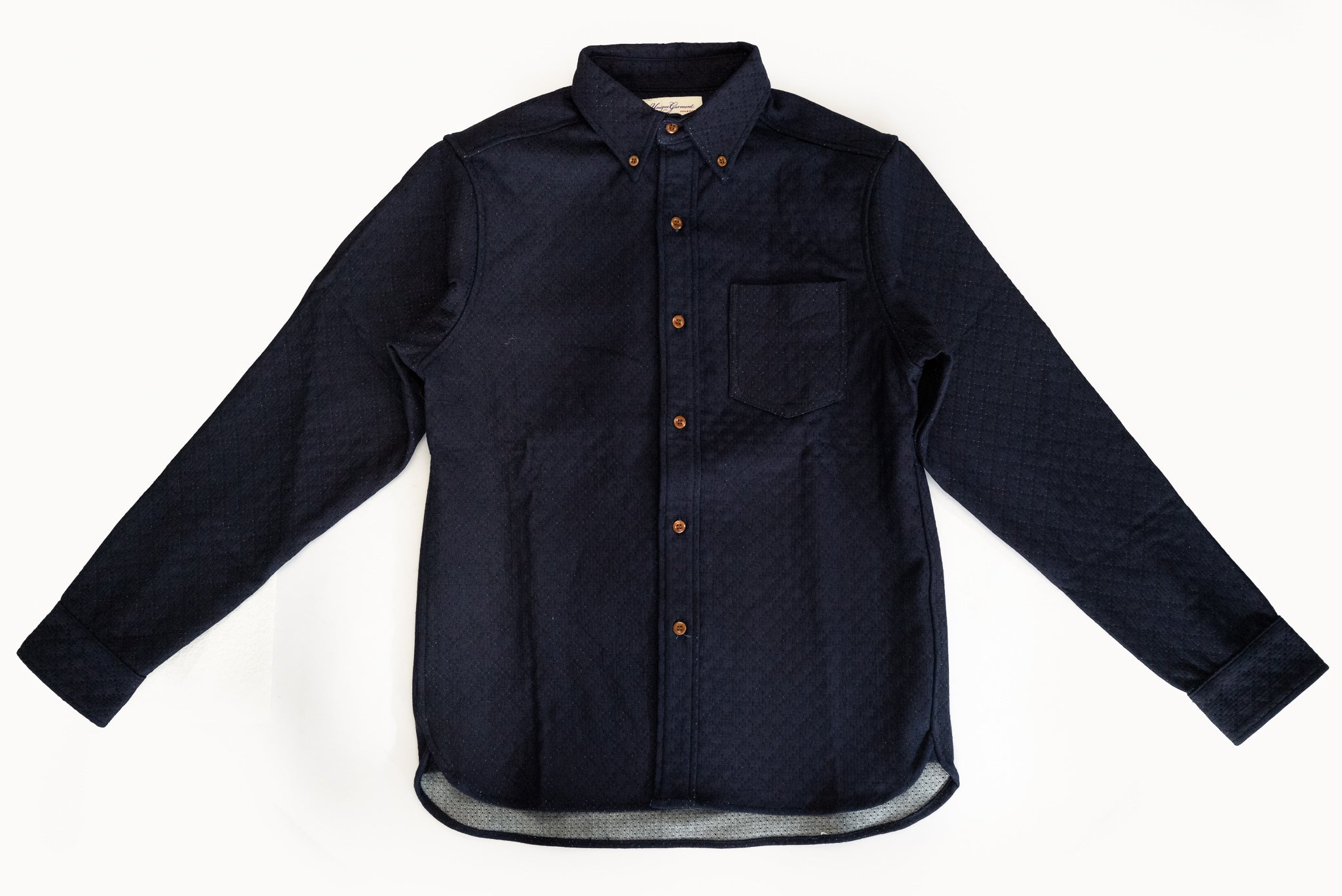 15oz Indigo Sashiko 'Gatsby' Oxford Shirt