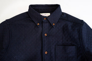 15oz Indigo Sashiko 'Gatsby' Oxford Shirt