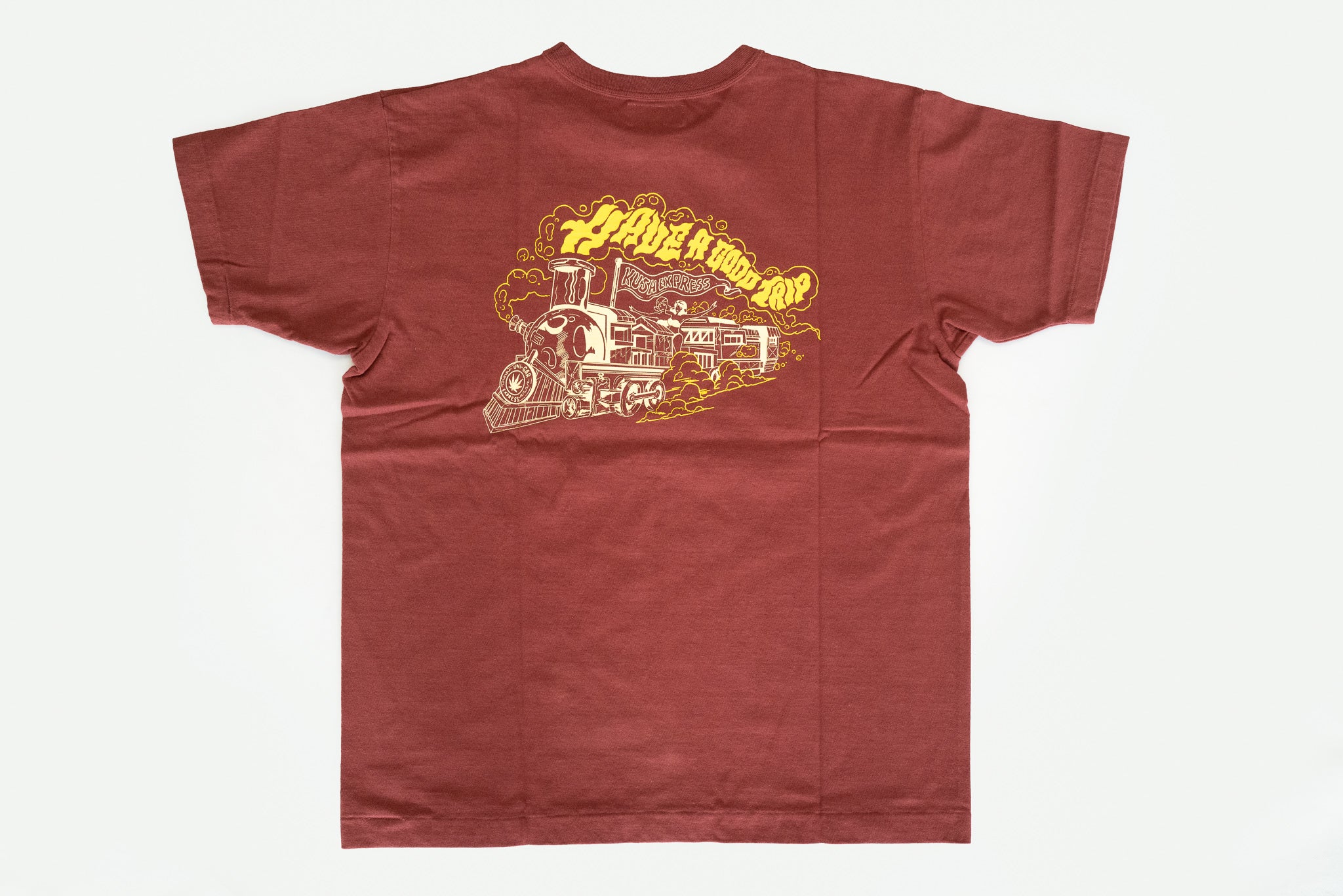 'HAVE A GOOD TRIP’ LOOPWHEELED TEE (BURGUNDY)
